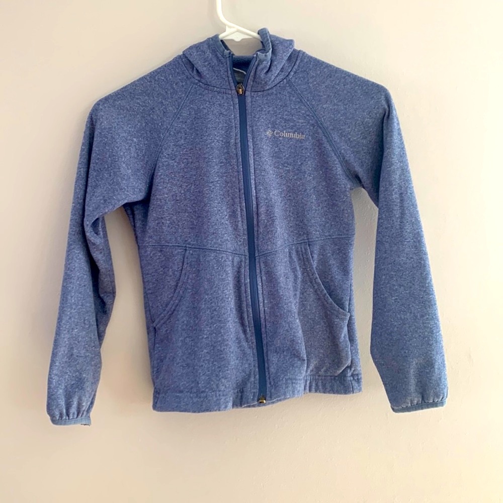 Columbia girls zip up hooded jacket